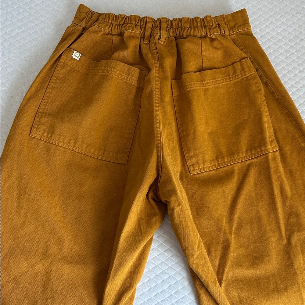 Big Bud Press Spicy Mustard Paintstamped Daisy Western Pants - Picture 4 of 5